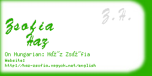 zsofia haz business card